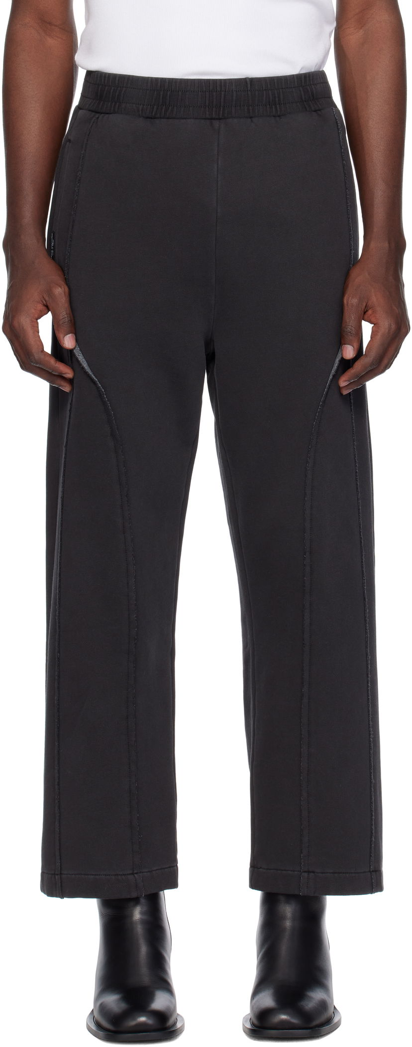 Träningsbyxor izzue Izzue Paneled Sweatpants Svart | IZXPTN6721W4NBKX
