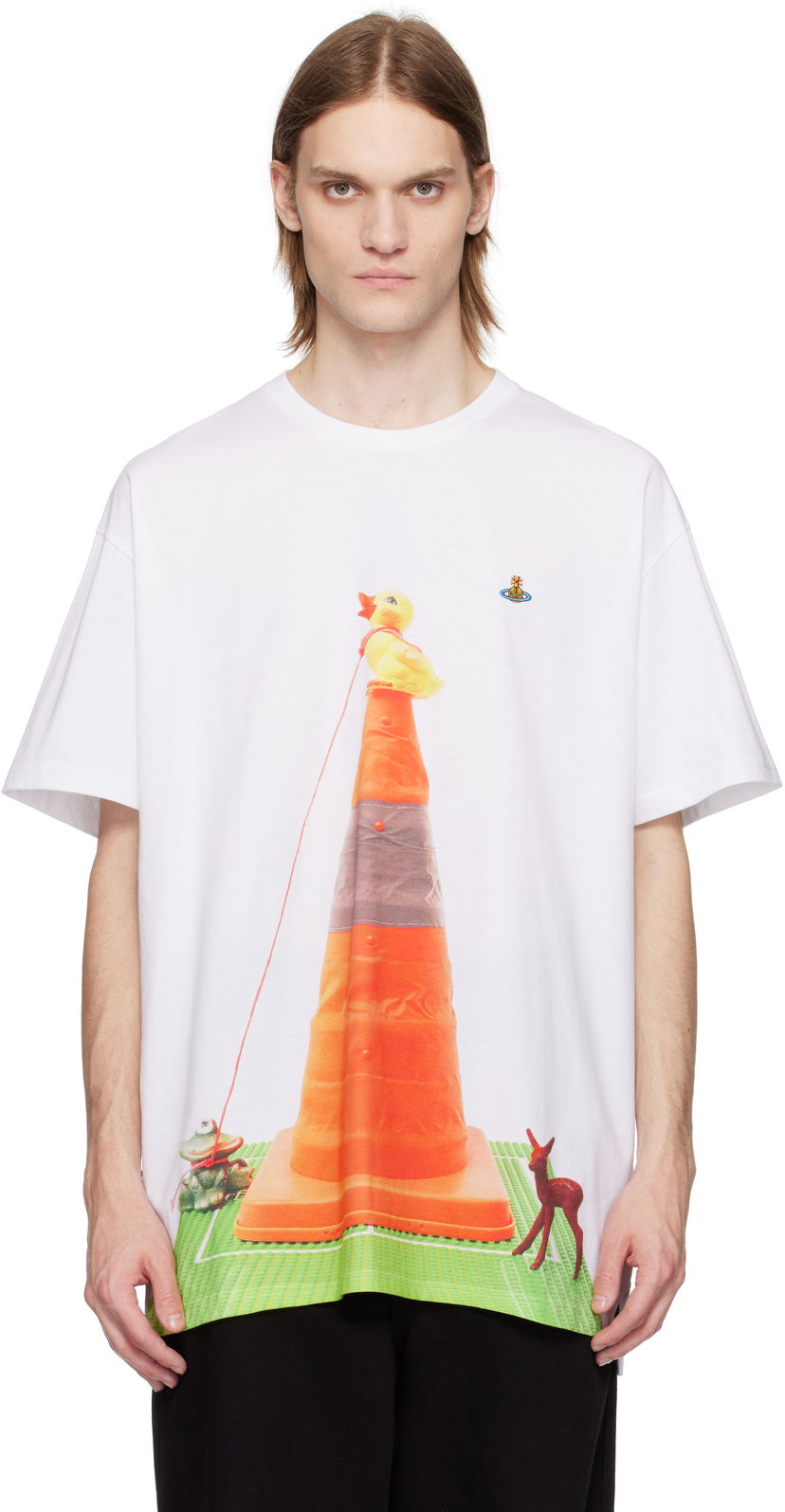 T-shirt Vivienne Westwood Vivienne Westwood Oversized Cone T-Shirt Vit | 3G01003D-J001M-