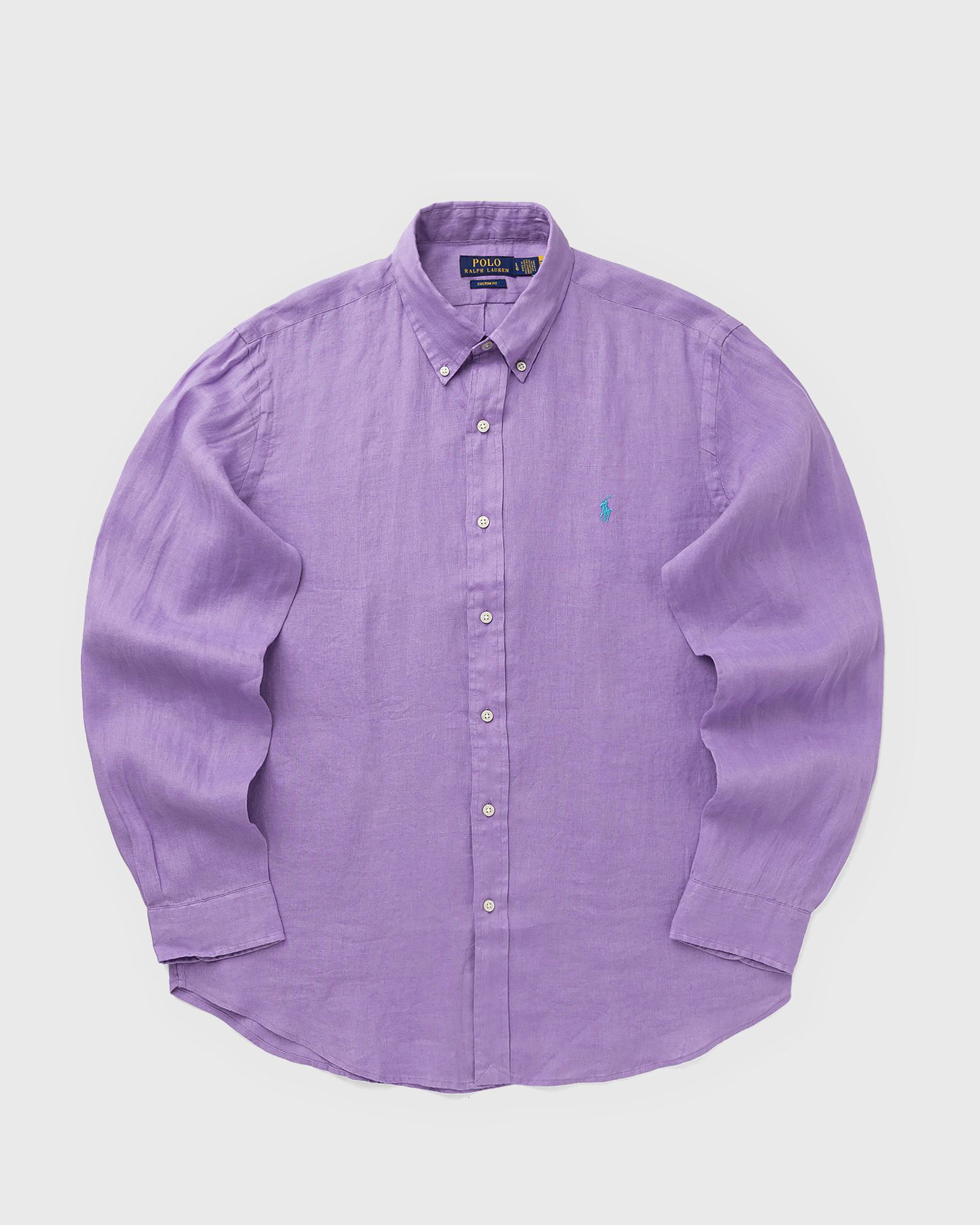 Skjorta Polo by Ralph Lauren Long Sleeve Linen Custom Fit Button-Down Sport Shirt Purpur | 710966294028, 0