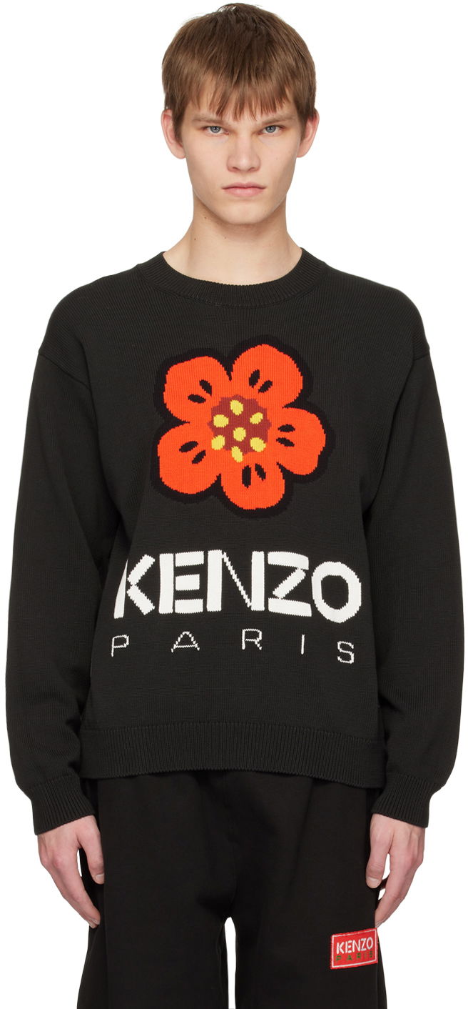 Sweater KENZO Paris Boke Flower Sweater Svart | FD55PU3803LC, 0