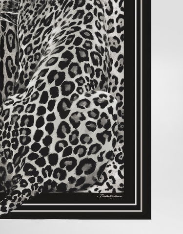 Halsduk Dolce & Gabbana Leopard Silk Twill Foulard Flerfärgad | FN090RGDCUVHI5LD, 3