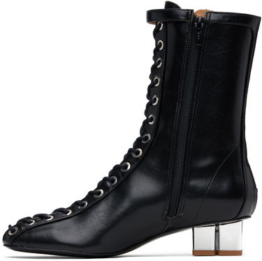 Sneakers och skor GANNI GANNI Oleatex Eyelets Lace-Up Boots Svart | S2967, 2