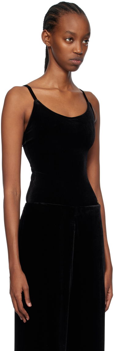 Linne Anine Bing Alissa Velvet Bodysuit Svart | A-08-7405-009, 1