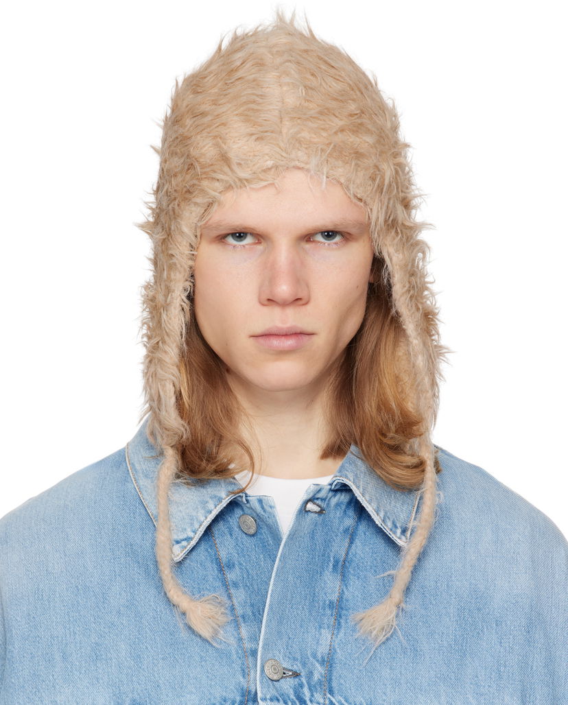 Hatt Acne Studios Acne Studios Fluffy Beanie Beige | C40395-
