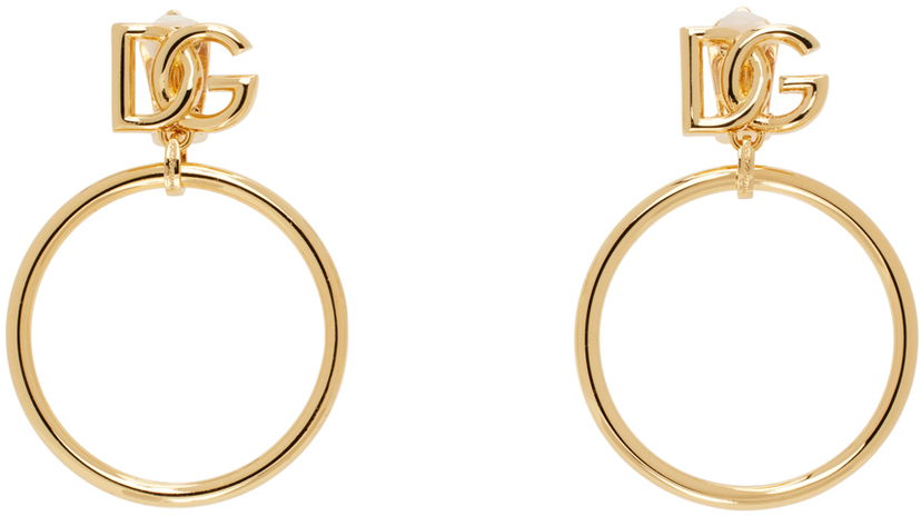 Örhängen Dolce & Gabbana Logo Hoop Earrings Metallisk | WEQ6M3W1111