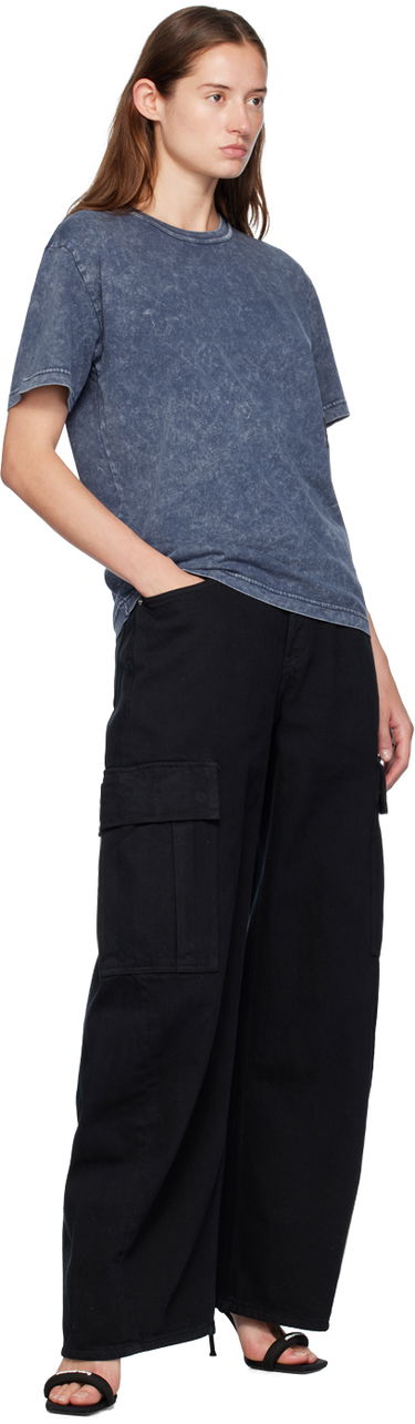 T-shirt Alexander Wang Alexander Wang Puff Logo T-Shirt Blå | 4CC3241520, 3