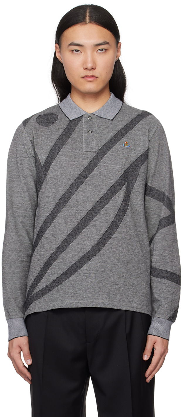 Polotröja Vivienne Westwood Polo Tee Grå | 2H01000H-J0051-
