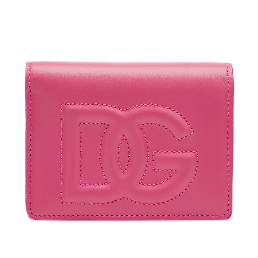 Plånbok Dolce & Gabbana Logo Leather Mini Wallet Glicine Rosa | BI1211AG081-80441
