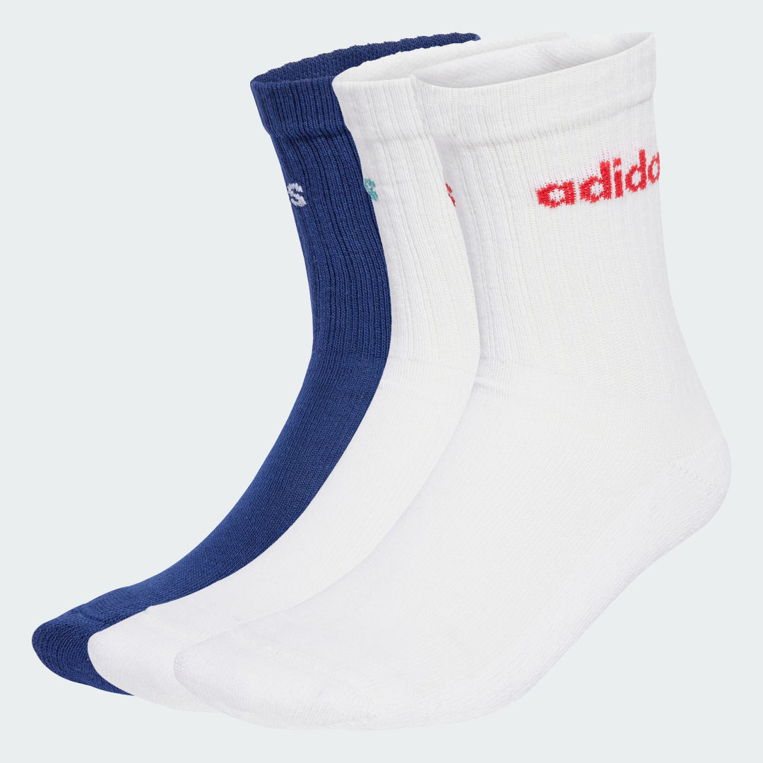 Strumpor adidas Performance Linear Crew Cushioned Socks - 3 Pairs Blå | JL6110, 0