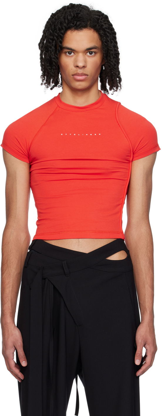 Crop top Ottolinger Ottolinger Deconstructed T-Shirt Röd | 1503503