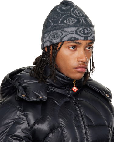 Mössa Casablanca Casablanca Fluffy Monogram Beanie Grå | A-AW25-HAT-096-01, 1