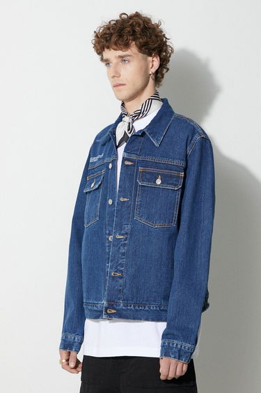 Jacka PANGAIA Pangaia Himalayan Nettle & Organic Cotton Denim Jacket Blå | 10000336, 4