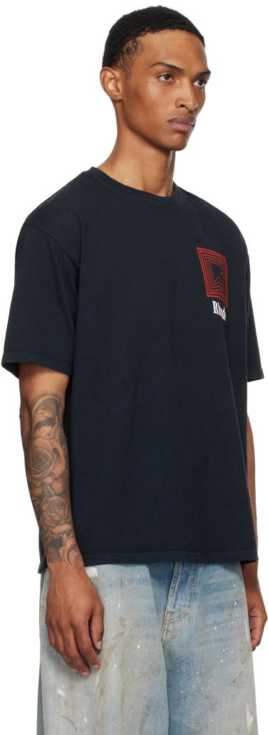 T-shirt Rhude Rhude Chevron Logo Graphic Tee Svart | RHPF25TT21012, 1