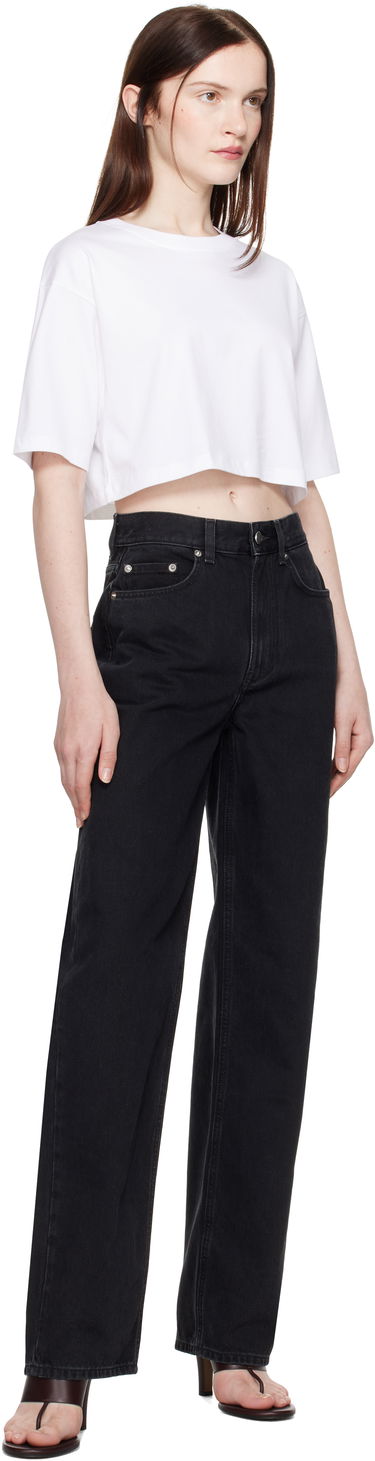 Crop top Loulou de Saison Loulou de Saison Gupo Cropped T-Shirt Vit | GUPO, 3