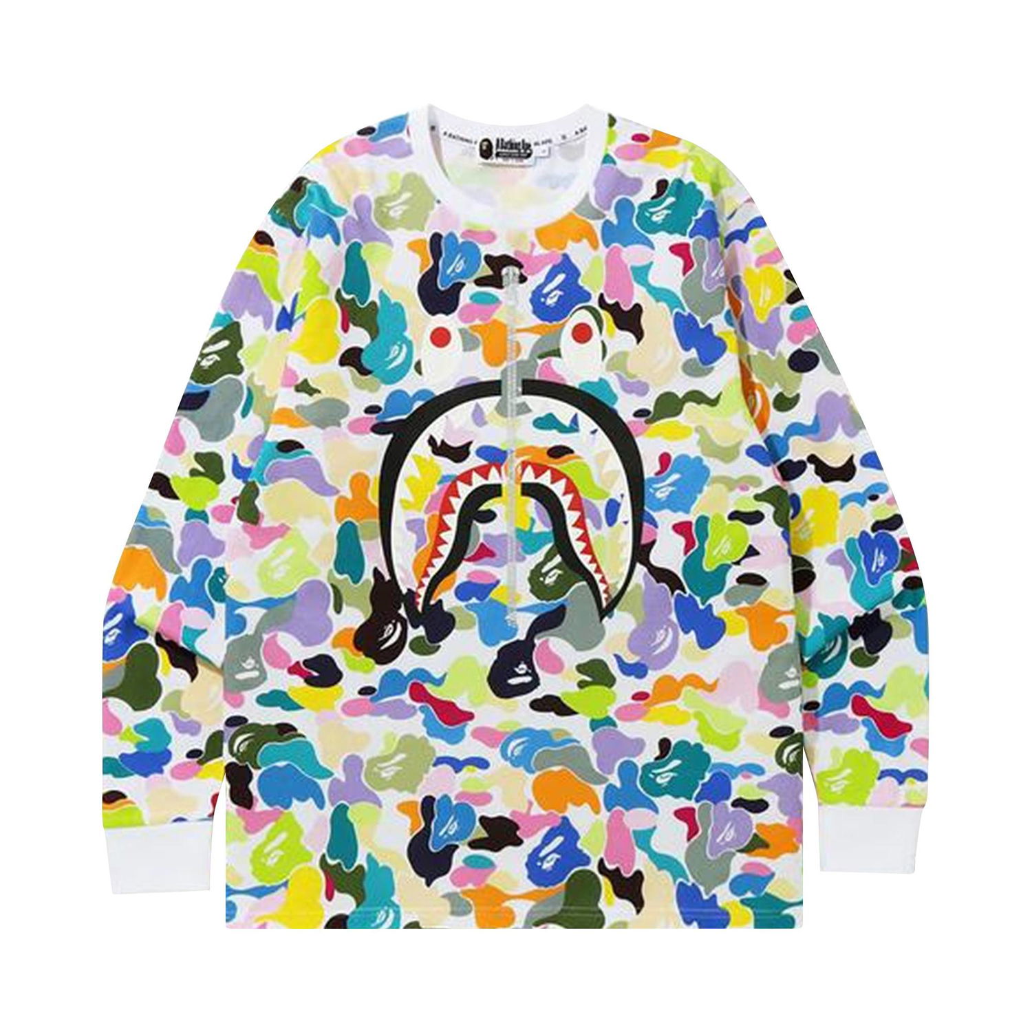 T-shirt BAPE Multi Camo Shark Tee Flerfärgad | 1G80 111 008 WHITE, 1