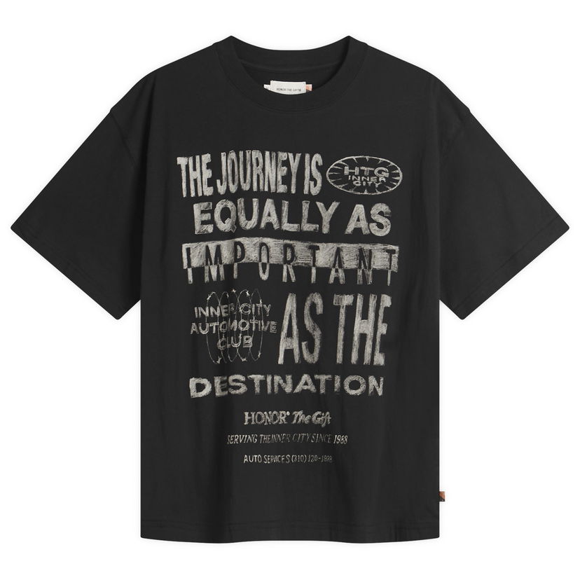 T-shirt Honor The Gift Travelled Journey Graphic T-Shirt, Size Large Svart | HTG250146-BLK