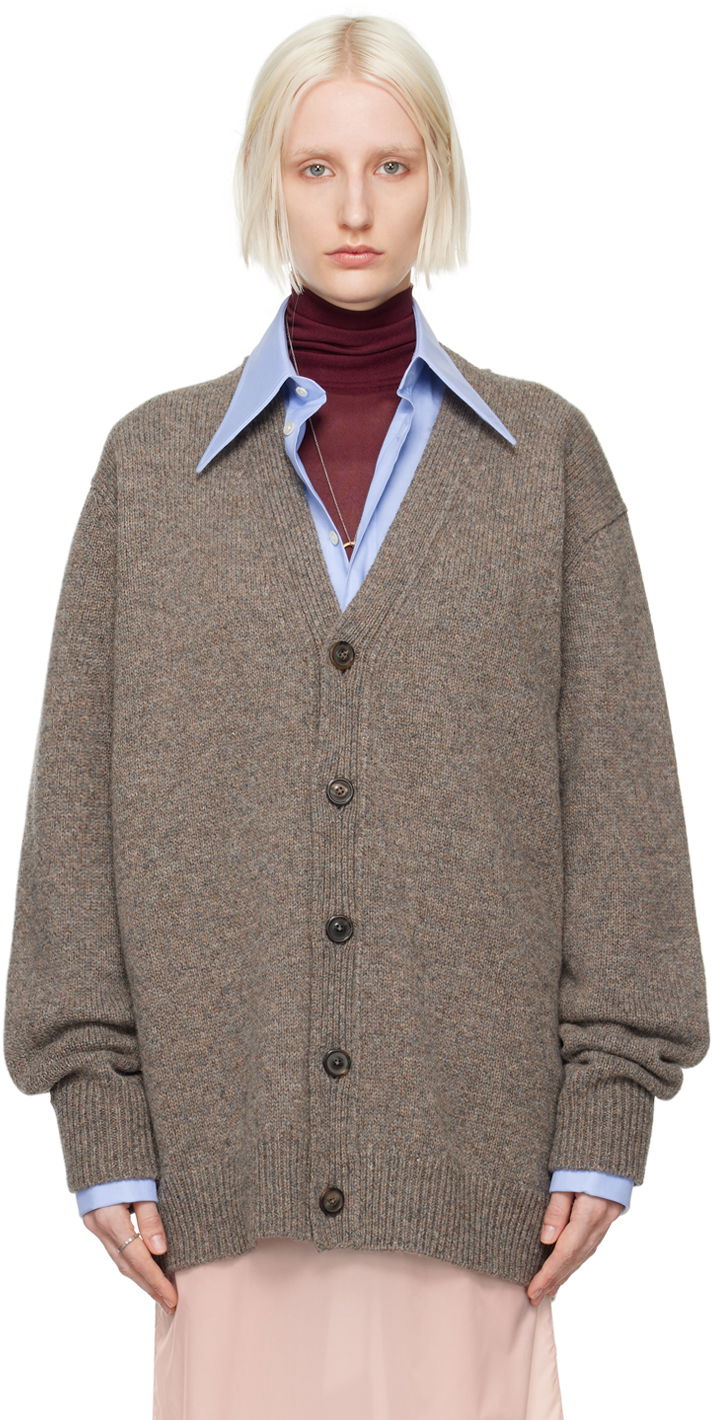 Sweater Maison Margiela Gray Shetland Cardigan Grå | S50HP0016 M13059