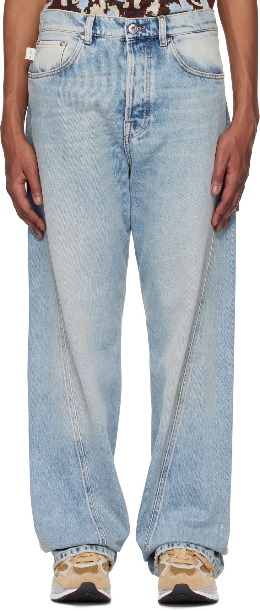 Jeans LANVIN Lanvin Twisted Straight-Leg Jeans Blå | RM-TR0051-D087-P25