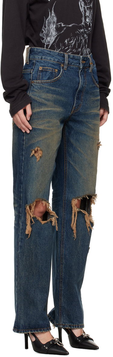 Jeans We11done Distressed Jeans Blå | WD-DP2-24-328-W-BL, 1