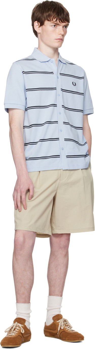 Polotröja Fred Perry Fred Perry Striped Button-Through Polo Blå | M9906, 3