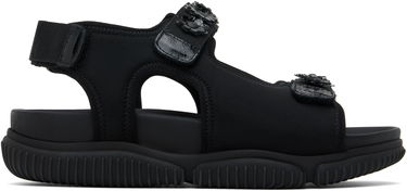 Sneakers och skor Cecilie Bahnsen Valeria Flower Embellished Platform Sandals Svart | 4.24FTW30013 VALERIA, 0