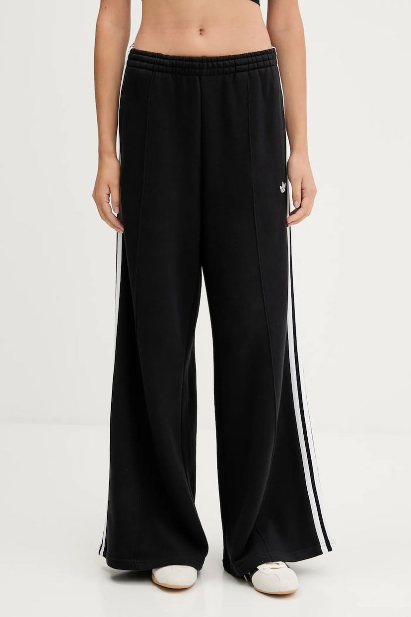 Träningsbyxor adidas Originals adidas Originals 3-Stripes Wide Leg Track Pants Svart | JV7473