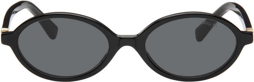 Solglasögon Miu Miu Miu Miu Regard Round Sunglasses Svart | 0MU 04ZS 8056597989275
