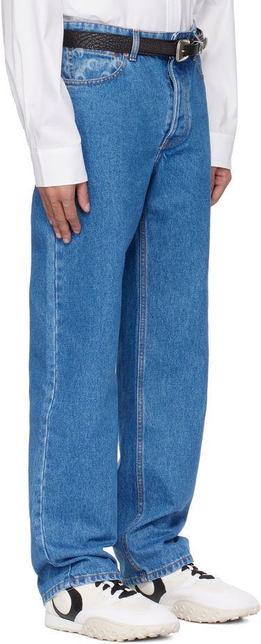 Jeans Marine Serre Marine Serre Moon Laser Loose Denim Jeans Blå | MPA066A CDEN0002, 1
