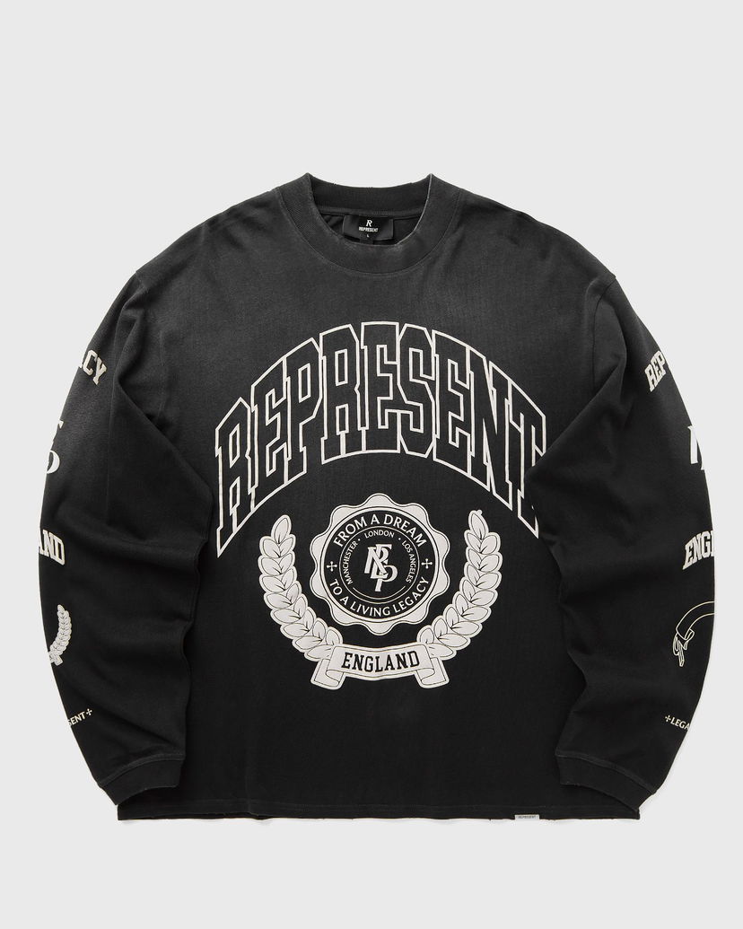 T-shirt Represent Clo Collegiate Arch Legacy Crest Long Sleeve T-Shirt Svart | MLM100371-04