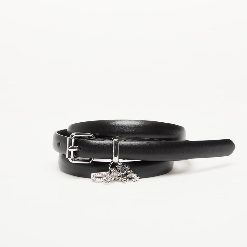 Bälten Diesel Diesel Logo B-Charm-Loop Belt Svart | X10304_PR227 Black