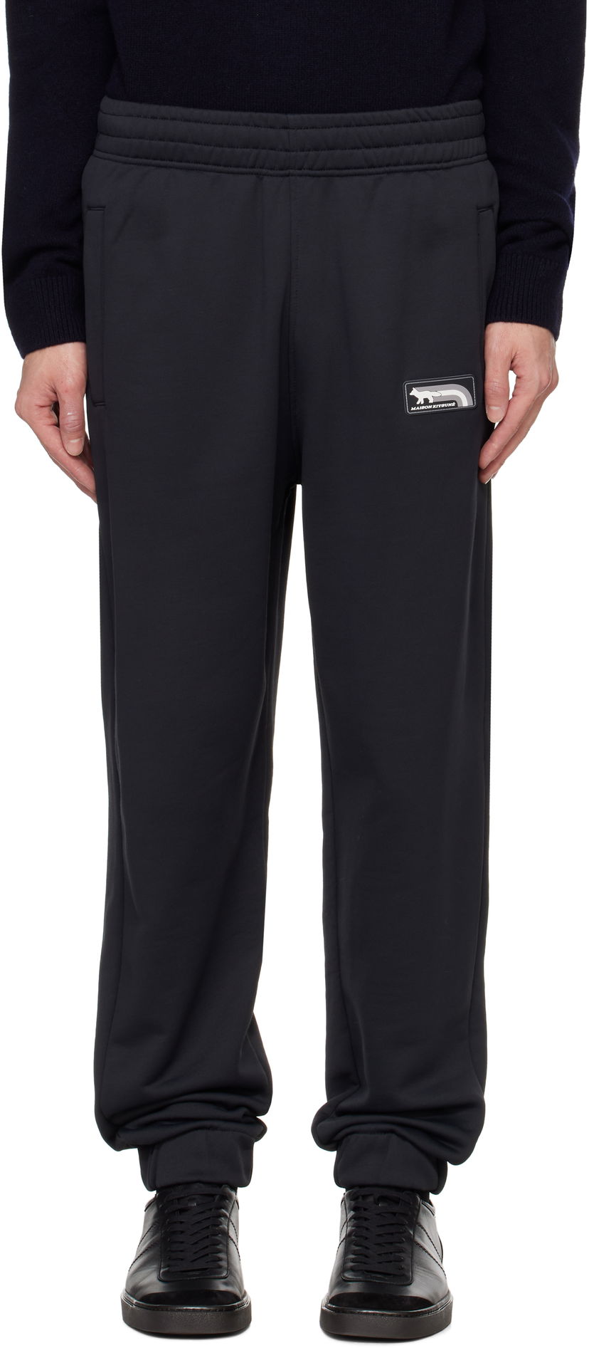 Träningsbyxor MAISON KITSUNÉ Flash Fox Sweatpants Svart | NM01113KM0322