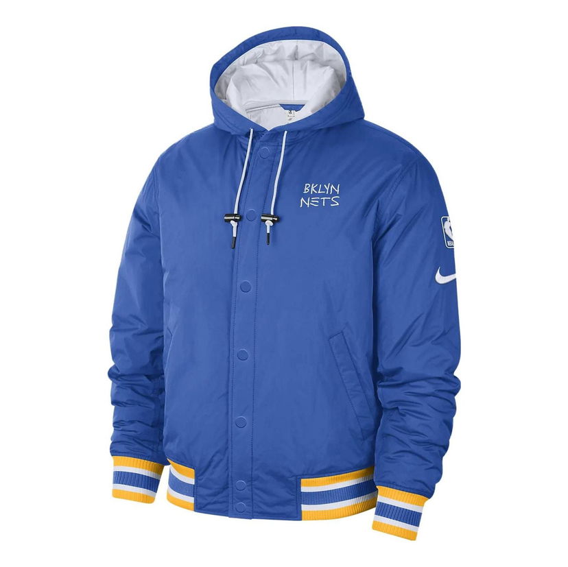 Bomberjacka Nike Brooklyn Nets City Courtside Bomber Full-Zip Hoodie Jacket Blå | DR2435-463