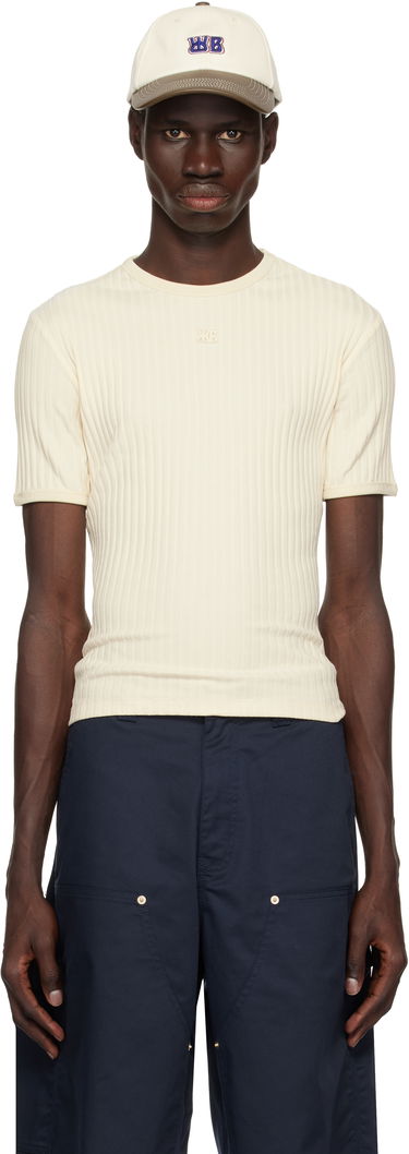 T-shirt Wales Bonner Wales Bonner Movement T-Shirt Beige | WS25JE39-JE23-099 RIB JERSEY, 0