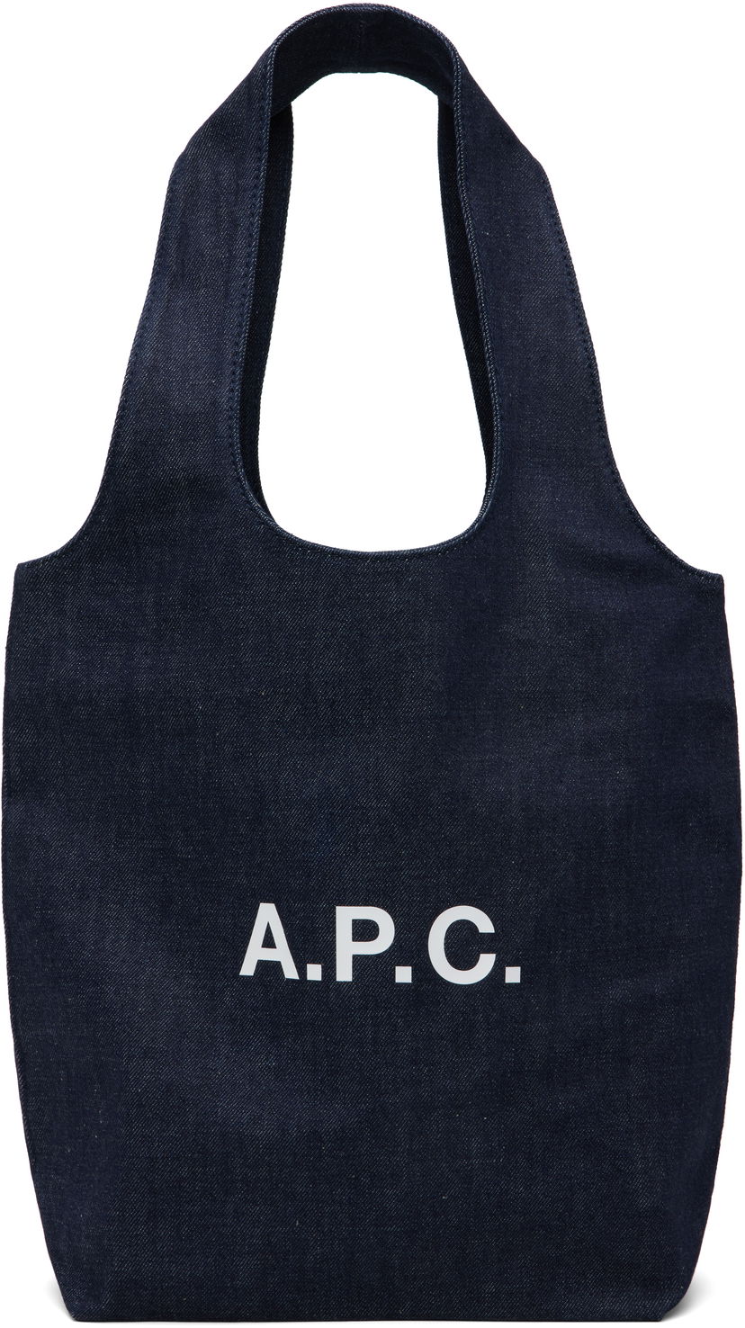 Tygpåse A.P.C. A.P.C. Ninon Small Tote Bag Mörkblå | COHIZ-M61861