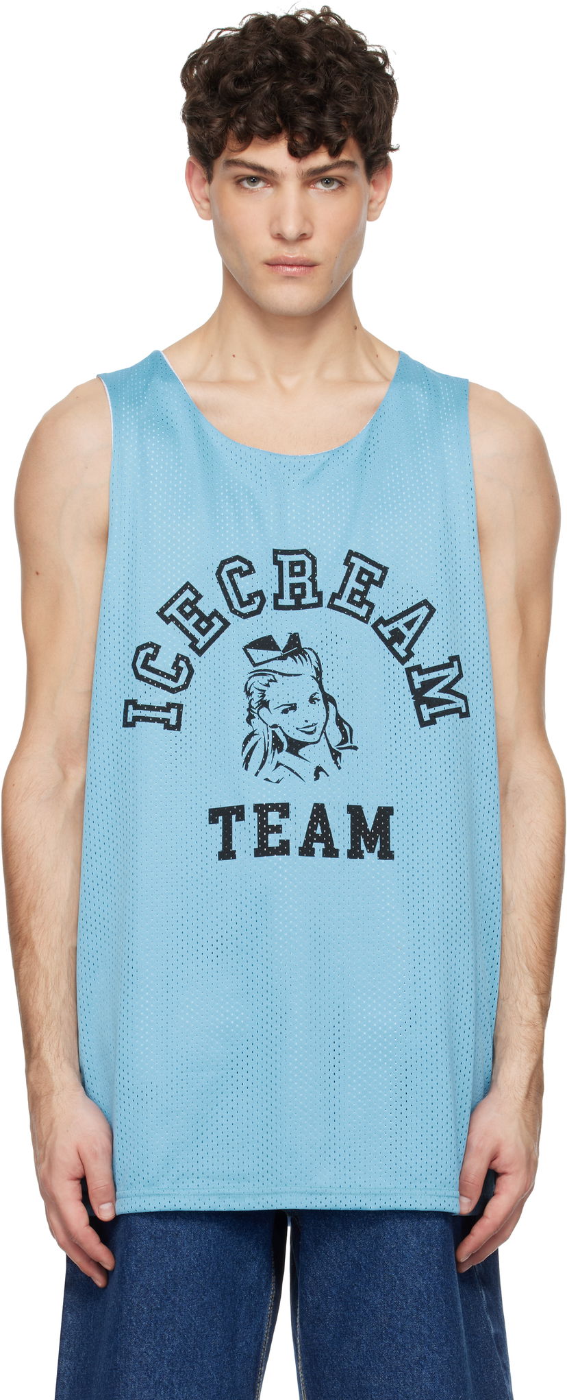 Linne BBC IceCream ICECREAM 'Team' Reversible Mesh Tank Top Blå | IC24467