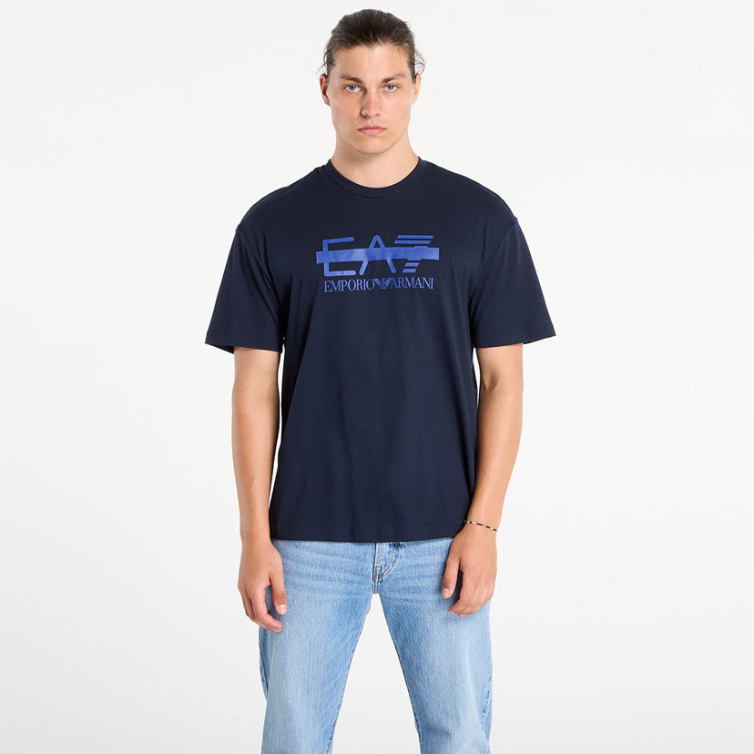 T-shirt Emporio Armani EA7 Emporio Armani Train Logo Series T-Shirt Mörkblå | 7M001129AF10375UB102