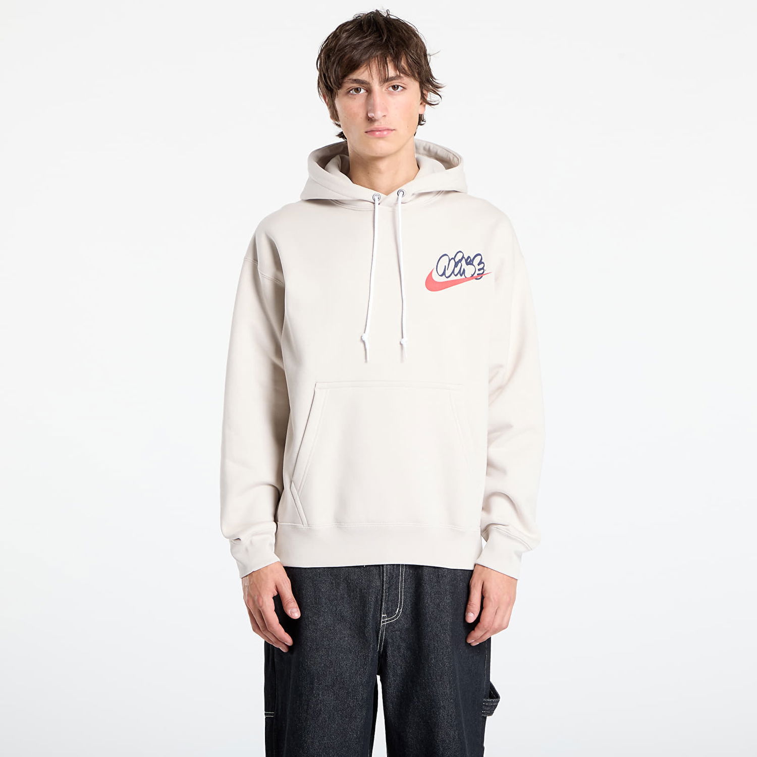 Sweatshirt Nike Solo Swoosh Fleece Hoodie Beige | IH4293-104, 0