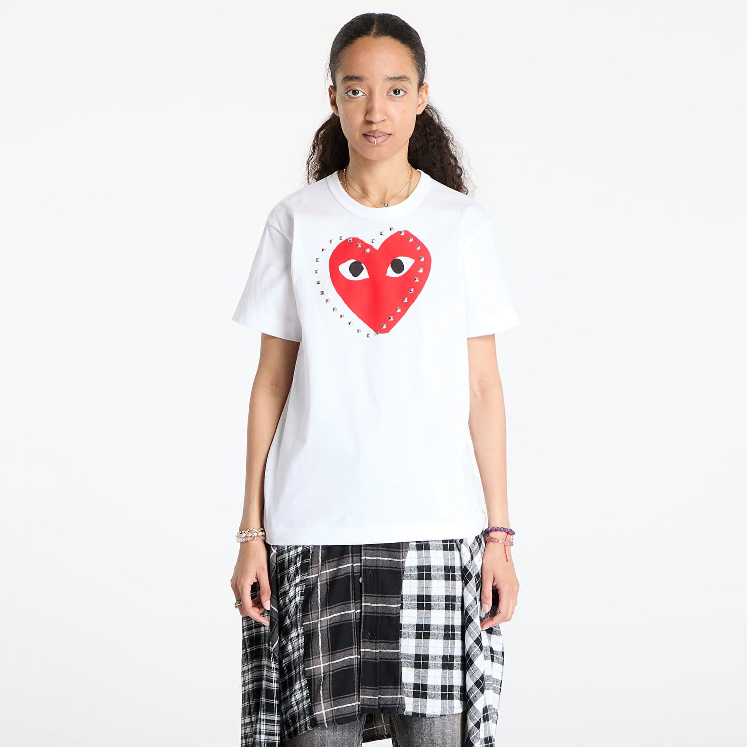 T-shirt Comme des Garçons Comme des Garçons PLAY Print T-Shirt Vit | AX-T803 WHITE, 1