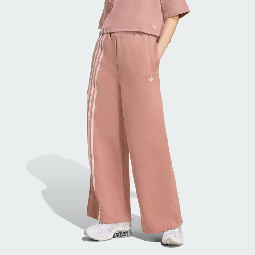 Byxor adidas Performance Off Placed 3-Stripes Wide Leg Pants Rosa | JW3621