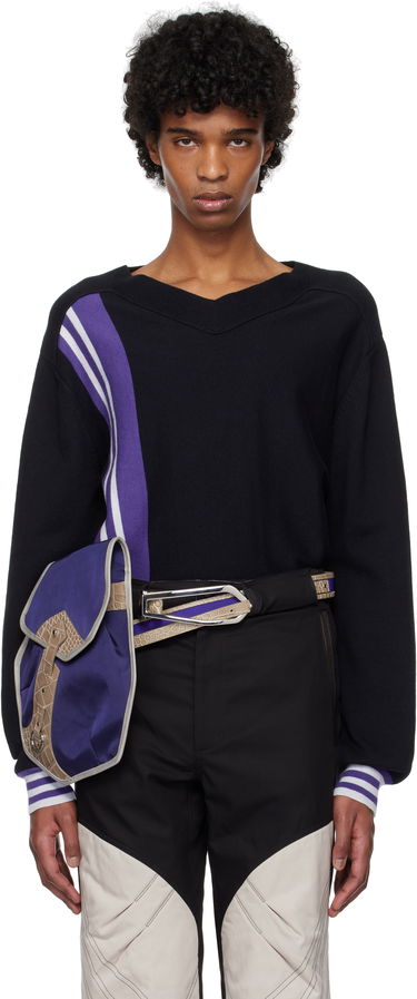 Sweater KIKO KOSTADINOV Kiko Kostadinov Ostro V-Neck Sweater Svart | KKSS25KN02-109, 0