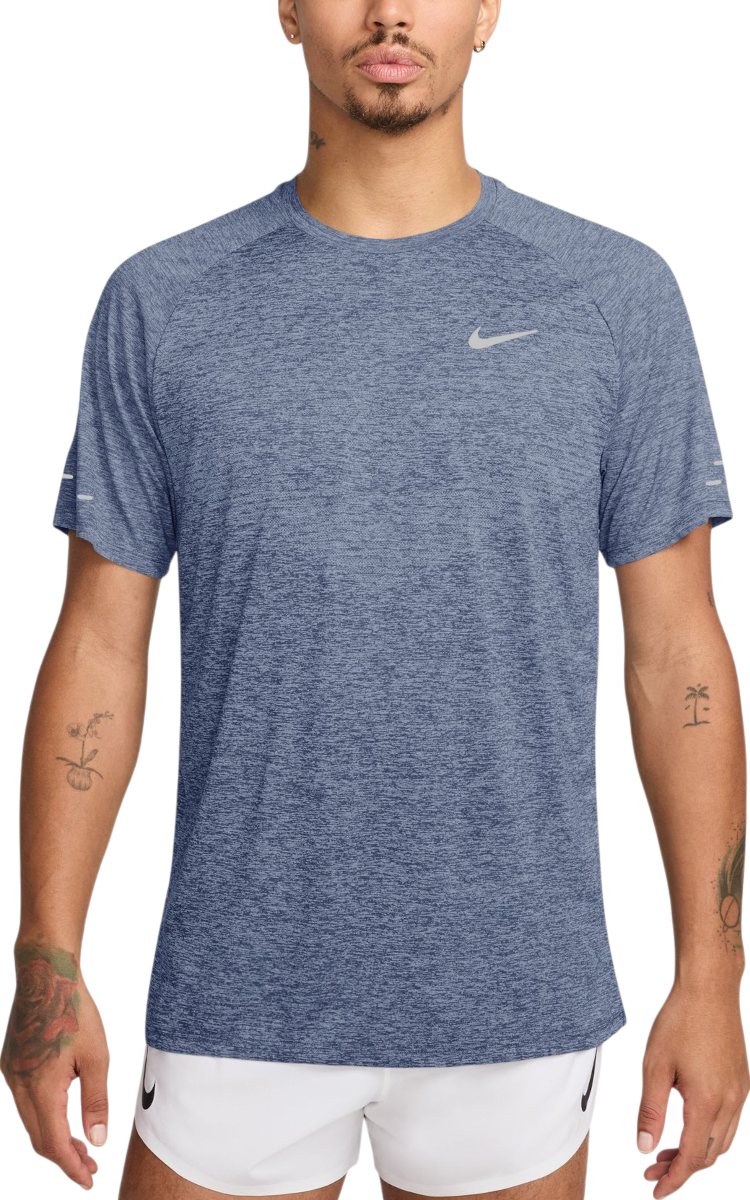 T-shirt Nike Stride Short-Sleeve Heathered Running T-Shirt with Reflective Details Blå | hv5203-499, 0