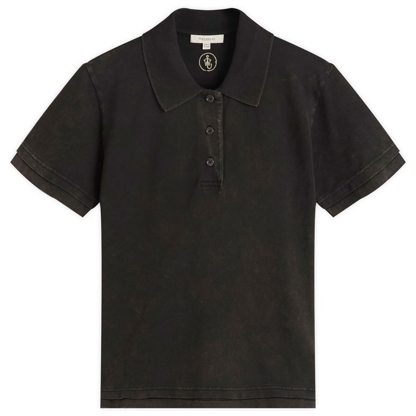 Polotröja JW Anderson JW Anderson Layered Short Sleeve Polo Top, Size Large Svart | JO0277-PG1808-781