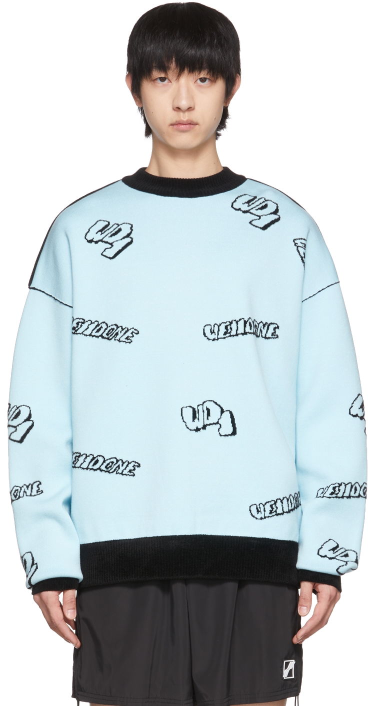 Sweater We11done We11done Reversible Sweater Blå | WD-KT1-22-629-U-SK, 0