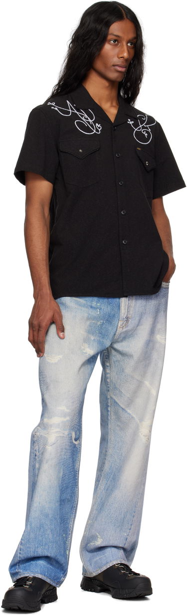 Skjorta Andersson Bell Andersson Bell Chain Embroidered Shirt Svart | atb1280m, 3