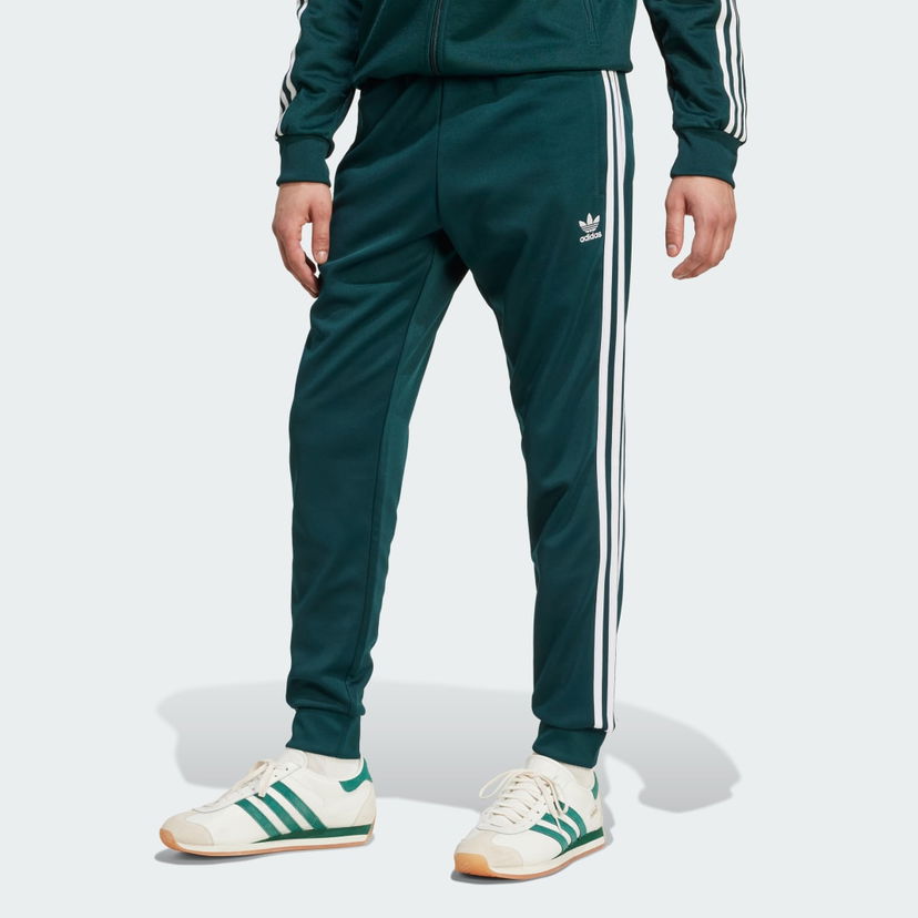 Träningsbyxor adidas Performance Adicolor Classics SST Track Pants Grön | JY1288