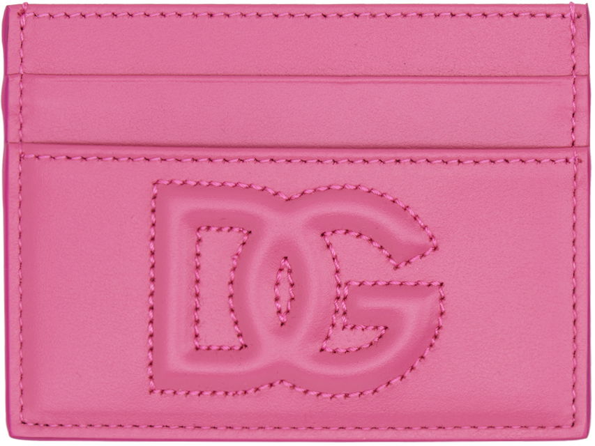 Plånbok Dolce & Gabbana Pink Embossed Card Holder Rosa | BI0330AG081, 0