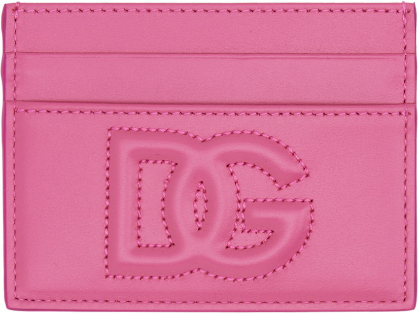 Plånbok Dolce & Gabbana Pink Embossed Card Holder Rosa | BI0330AG081