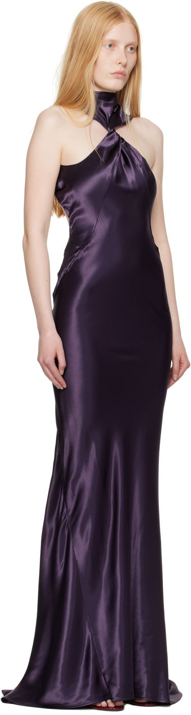 Klä The Attico Attico Twisted Halter Maxi Dress Purpur | 250WCW00222 VVV102AA, 1