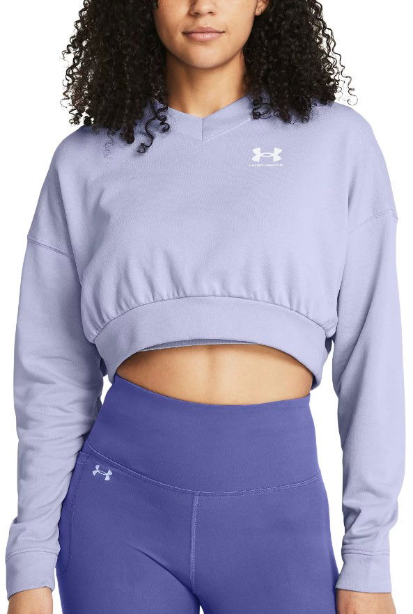 Sweatshirt Under Armour Rival Terry OS Crop Crw-PPL Purpur | 1382738-539