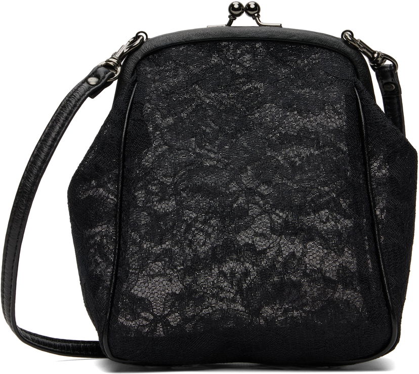 Handväska Yohji Yamamoto Yohji Yamamoto Clasp Pouch Bag Svart | DP-A11-902